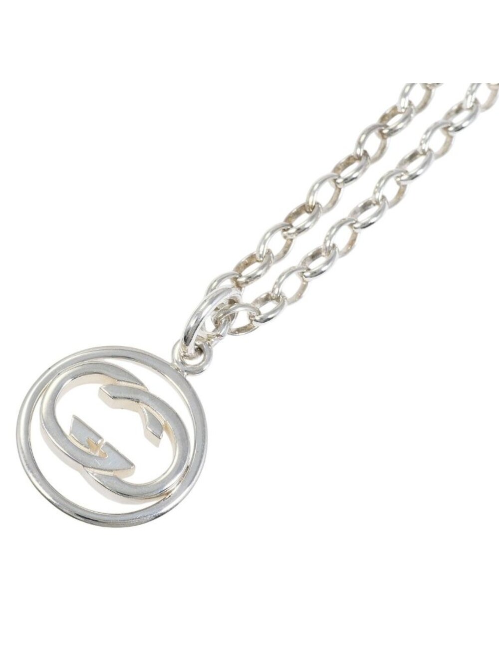 Gucci Interlocking G 925 Sterling Silver Necklace 57